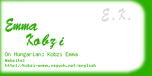 emma kobzi business card